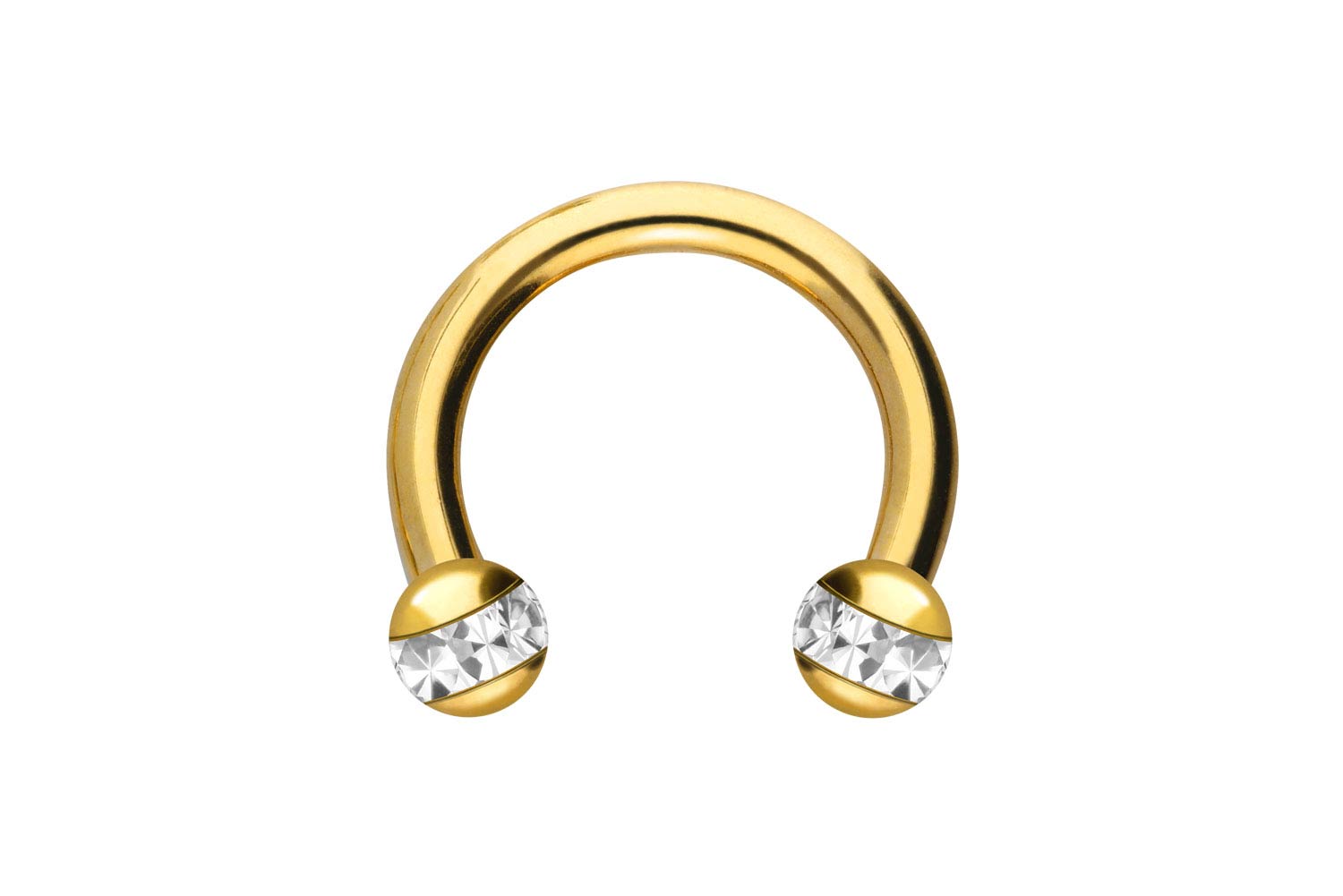 Chirurgenstahl Hufeisenring Piercing EPOXY-RING-KUGELN